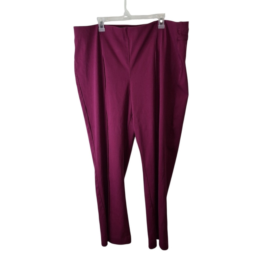 Denim & Co. Signature Reg Easy Flex Twill Wide Leg Pull-On Trouser Womens 2X